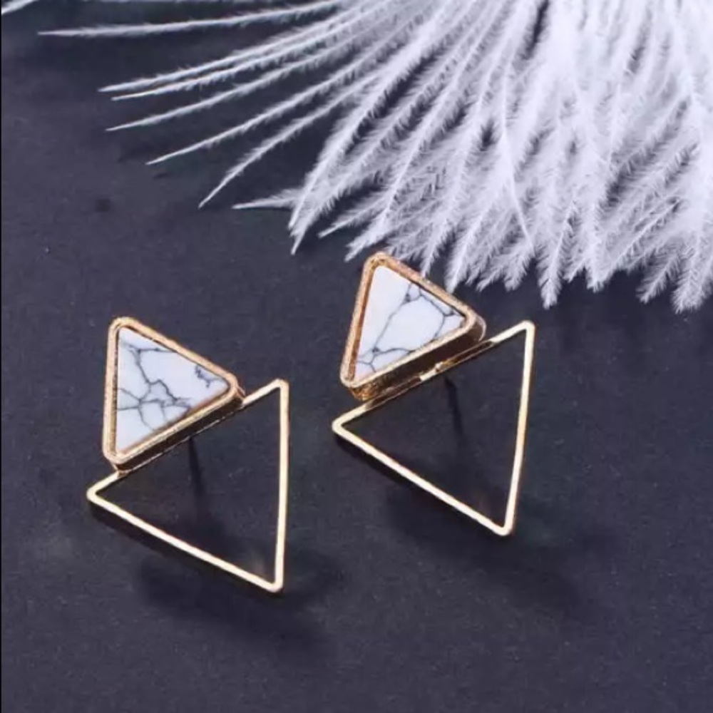 NEW!๐๐๐GEOMETRIC MODERN TRIANGLES!๐๐๐MARBLED - Picture 5 of 8